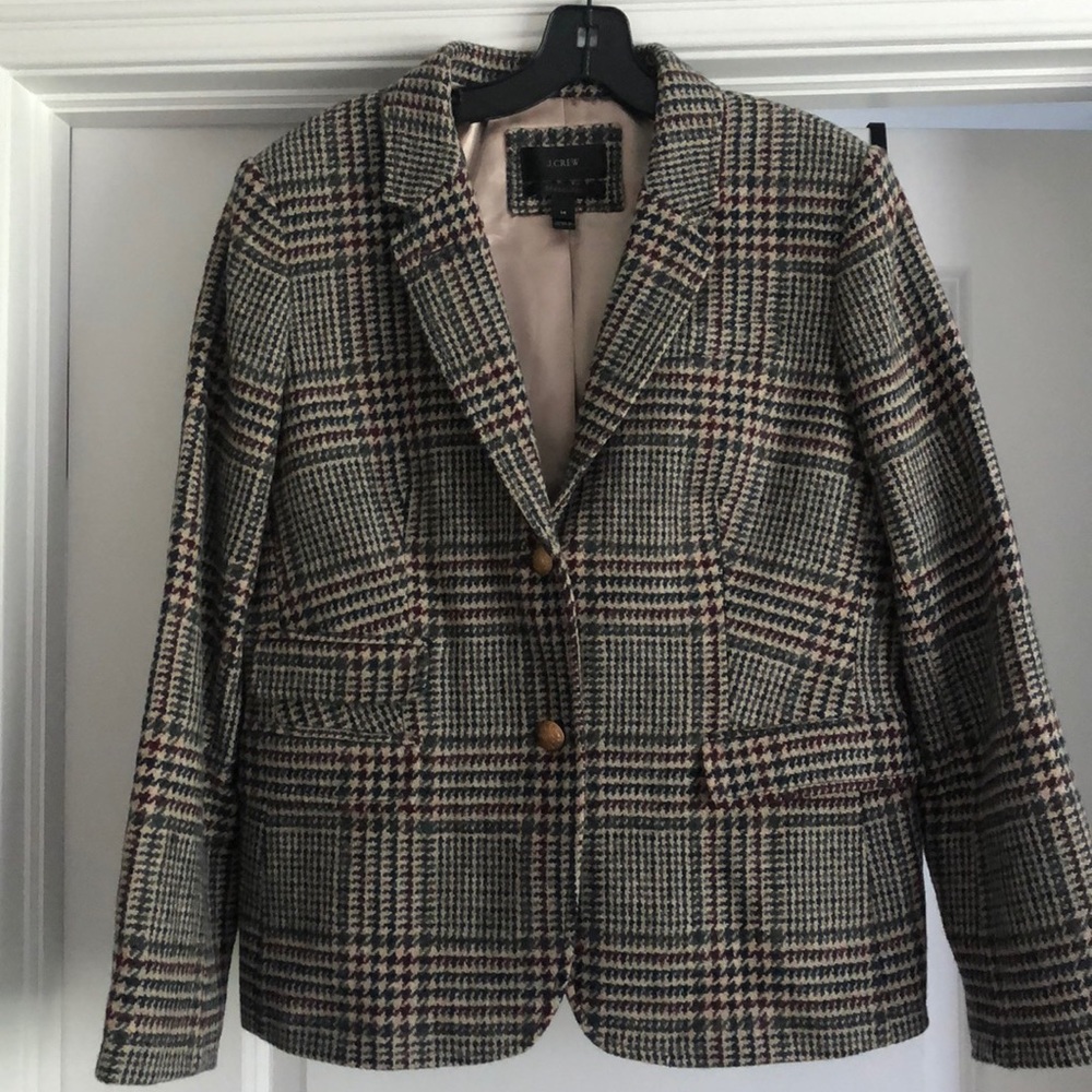 J.Crew Houndstooth School Boy Blazer